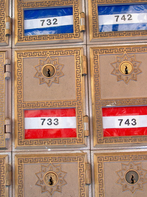 Photo of post office boxes
